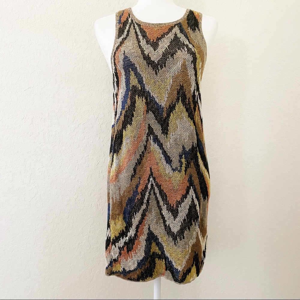 Theory Zili Sag Harbor Flame Knit Sleeveless Dress